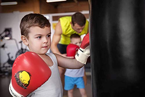 longeek Guantes de boxeo para niños de 3 a 8 años, de 4 onzas, color rojo