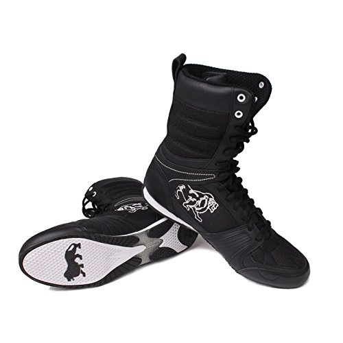 Lonsdale Botas de boxeo alta contendiente - blanco y negro UK 11 - EU 46