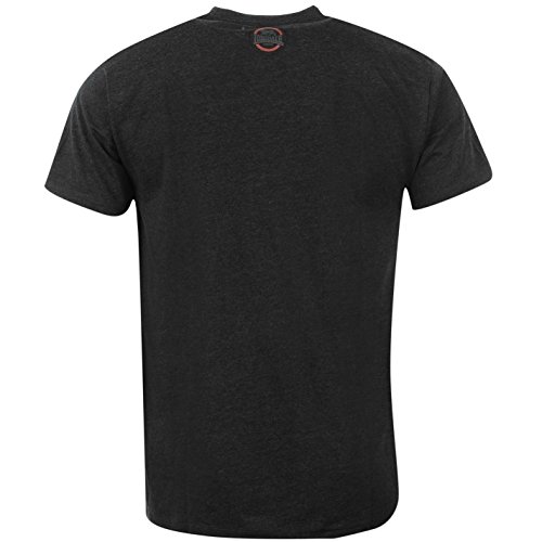 Lonsdale - Camiseta de manga corta para hombre, cuello redondo, camiseta de estilo deportivo gris oscuro L