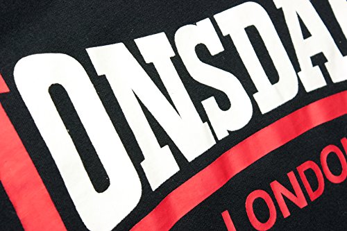 Lonsdale Camiseta Manga Corta Two Tone, Nero, Large