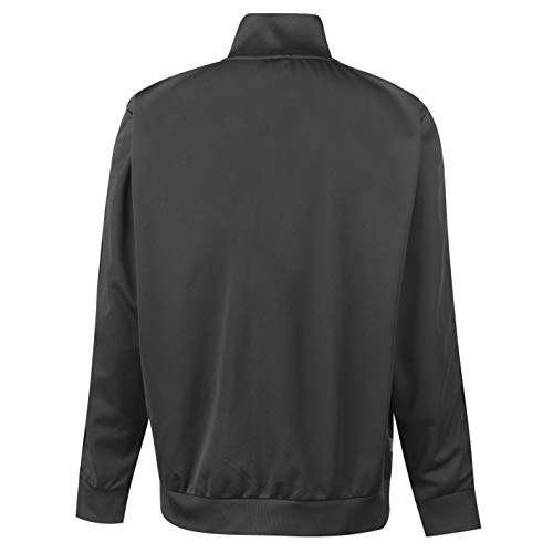 Lonsdale - Chaqueta deportiva casual con cierre de cremallera para hombre carbón y negro X-Large