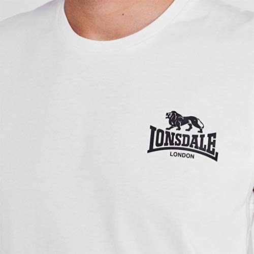 Lonsdale Hombre Sleeveless Camiseta Sin Mangas Blanco/Negro 3XL