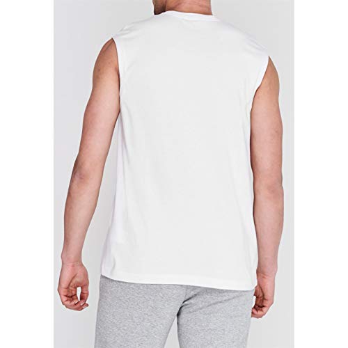 Lonsdale Hombre Sleeveless Camiseta Sin Mangas Blanco/Negro 3XL