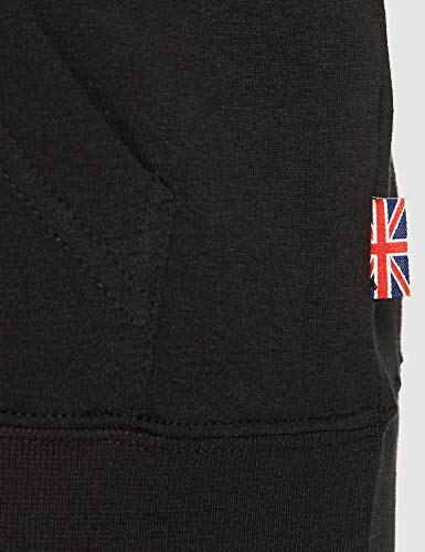 Lonsdale London Linford Sudadera con Capucha, Negro, Extra Large para Hombre