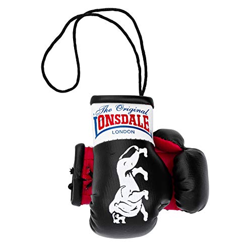 Lonsdale London MINI BOXING GLOVES Men mini boxing gloves hanging decoration Souvenir Black, tamaño:OneSize