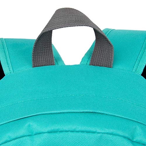Lonsdale Mini mochila unisex con cremallera, carbón vegetal/verde azulado, talla única Lonsdale Mini mochila unisex con cremallera, carbón vegetal/verde azulado, talla única