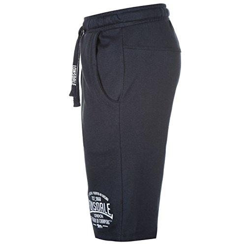 Lonsdale - Pantalones cortos de boxeo para hombre, pantalones deportivos azul marino S