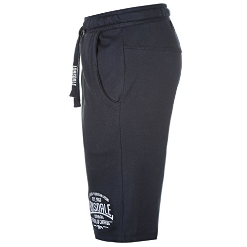 Lonsdale - Pantalones cortos de boxeo para hombre, pantalones deportivos azul marino S Lonsdale - Pantalones cortos de boxeo para hombre, pantalones deportivos azul marino S