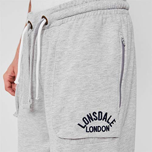 Lonsdale Pantalones de entrenamiento de boxeo para hombre, pantalones de deporte gris XXXL Lonsdale Pantalones de entrenamiento de boxeo para hombre, pantalones de deporte gris XXXL