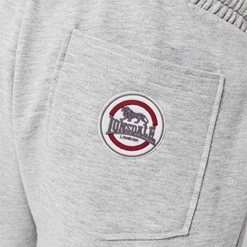 Lonsdale Pantalones de entrenamiento de boxeo para hombre, pantalones de deporte gris XXXL Lonsdale Pantalones de entrenamiento de boxeo para hombre, pantalones de deporte gris XXXL