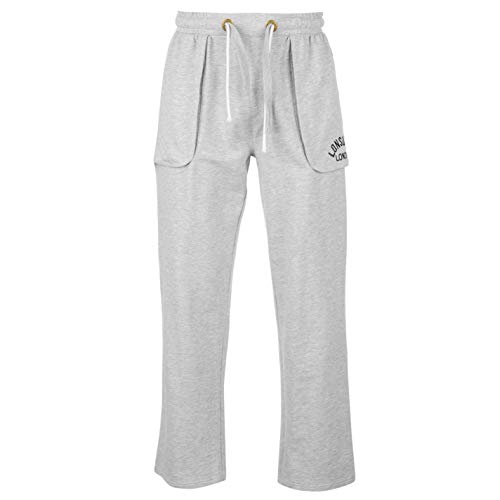 Lonsdale Pantalones de entrenamiento de boxeo para hombre, pantalones de deporte gris XXXL Lonsdale Pantalones de entrenamiento de boxeo para hombre, pantalones de deporte gris XXXL