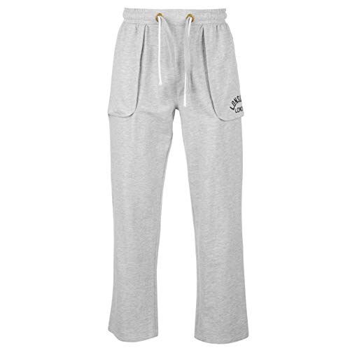 Lonsdale Pantalones de entrenamiento de boxeo para hombre, pantalones de deporte gris XXXL