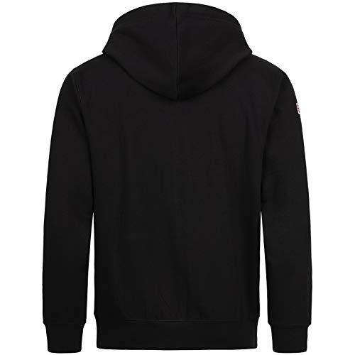 Lonsdale Sleeve Sudadera con Capucha, Negro, M para Hombre