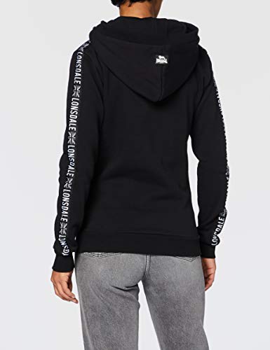 Lonsdale Sleeve Sudadera con Capucha, Negro, S para Mujer Lonsdale Sleeve Sudadera con Capucha, Negro, S para Mujer