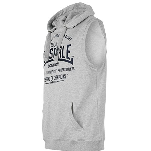 Lonsdale - Sudadera con capucha sin mangas para hombre gris L Lonsdale - Sudadera con capucha sin mangas para hombre gris L