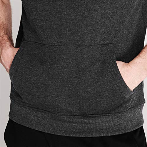 Lonsdale - Sudadera con capucha sin mangas para hombre Negro S Lonsdale - Sudadera con capucha sin mangas para hombre Negro S