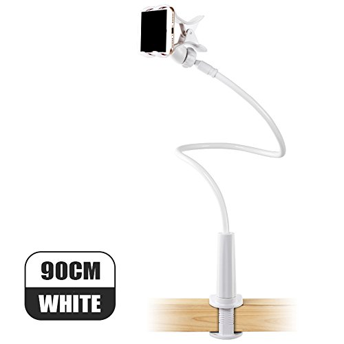 LONZOTH Soporte para teléfono móvil, Teléfono Móvil Soporte Cuello de Cisne Soporte Universal Soporte para iPhone Smartphone Teléfono Móvil (Phone Stand|White)