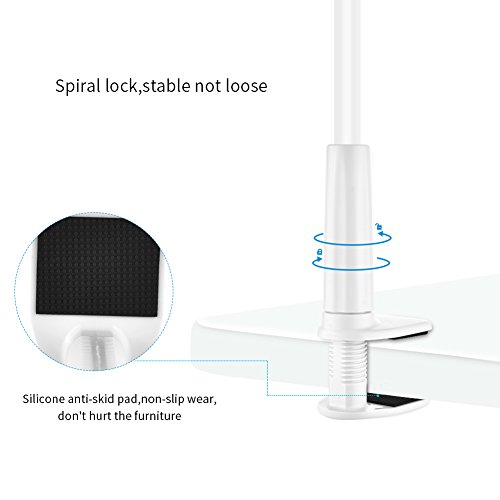 LONZOTH Soporte para teléfono móvil, Teléfono Móvil Soporte Cuello de Cisne Soporte Universal Soporte para iPhone Smartphone Teléfono Móvil (Phone Stand|White)