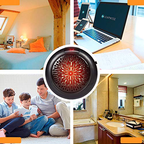 Lood Mini calefactor portátil, calefactor para el hogar, enchufe, pequeño calefactor con mando a distancia, para oficina, dormitorio Lood Mini calefactor portátil, calefactor para el hogar, enchufe, pequeño calefactor con mando a distancia, para oficina, dormitorio