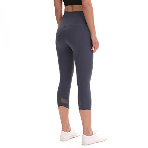 Loopo Salsa Leggings de yoga para mujer,Control de barriga Leggings de gimnasio Pantalones de correr de cintura alta Medias de entrenamiento deportivo Mujer casual 12 / 2XL morada