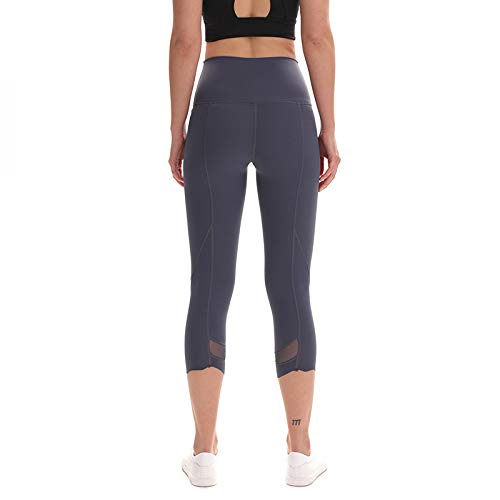 Loopo Salsa Leggings de yoga para mujer,Control de barriga Leggings de gimnasio Pantalones de correr de cintura alta Medias de entrenamiento deportivo Mujer casual 12 / 2XL morada