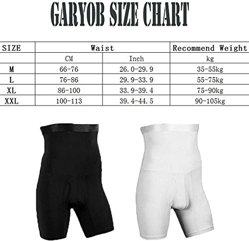 LOPP Pantalones de Fajas adelgazantes para Hombres Ropa Interior de Control de Barriga Calzoncillos de Cintura Alta Pantalones Cortos de compresión, ShaperHombres Shaper para Caballeros (Negro, XXL)