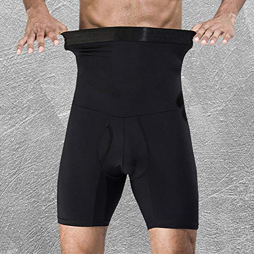 LOPP Pantalones de Fajas adelgazantes para Hombres Ropa Interior de Control de Barriga Calzoncillos de Cintura Alta Pantalones Cortos de compresión, ShaperHombres Shaper para Caballeros (Negro, XXL)