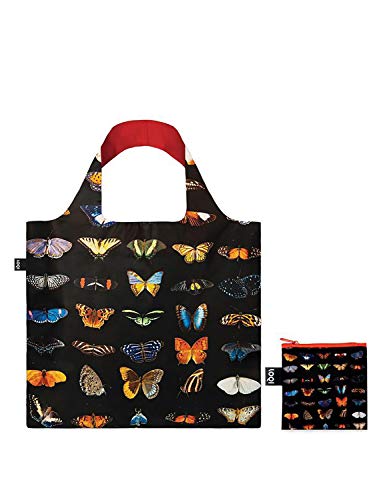 LOQI National Geographic Butterflies And Moths Bag, Negro Y Multicolor (NG.BM)