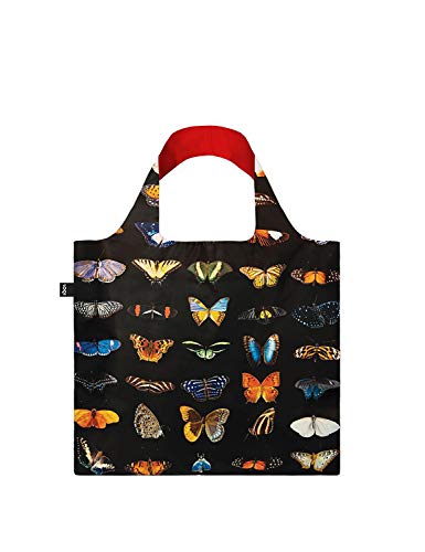 LOQI National Geographic Butterflies And Moths Bag, Negro Y Multicolor (NG.BM)