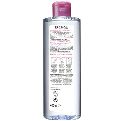 L'Oreal Paris Dermo Expertise Agua Micelar para Pieles Sensibles, Normales a Secas de L'Oréal Paris - 1 Unidad L'Oreal Paris Dermo Expertise Agua Micelar para Pieles Sensibles, Normales a Secas de L'Oréal Paris - 1 Unidad