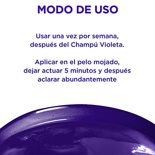 L'Oreal Paris Elvive Color Vive - Mascarilla Intensiva Violeta Matizadora para Pelo con Bases Oscuras con Mechas o Decoloradas - 1 Unidad de 250 ml L'Oreal Paris Elvive Color Vive - Mascarilla Intensiva Violeta Matizadora para Pelo con Bases Oscuras con Mechas o Decoloradas - 1 Unidad de 250 ml