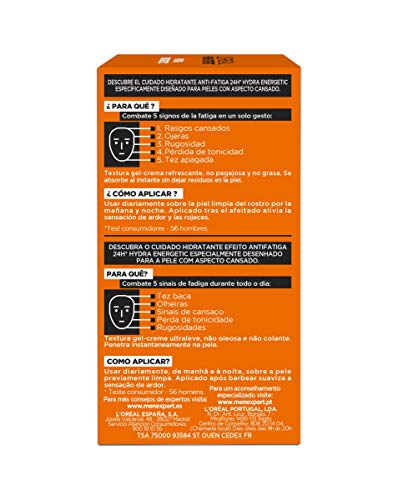 L'Oréal Paris Men Expert - 24H Hydra Energetic cuidado hidratante anti-fatiga, 50 ml L'Oréal Paris Men Expert - 24H Hydra Energetic cuidado hidratante anti-fatiga, 50 ml