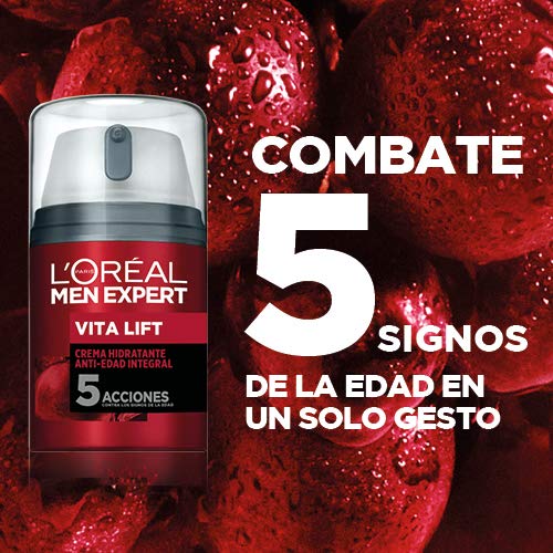 L'Oréal Paris Men Expert - Integral Vita Lift hidratante diario anti-edad, 50 ml