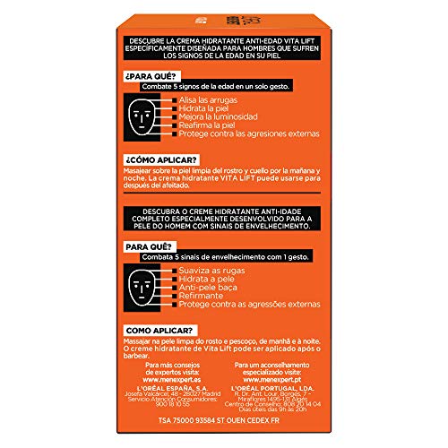 L'Oréal Paris Men Expert - Integral Vita Lift hidratante diario anti-edad, 50 ml L'Oréal Paris Men Expert - Integral Vita Lift hidratante diario anti-edad, 50 ml