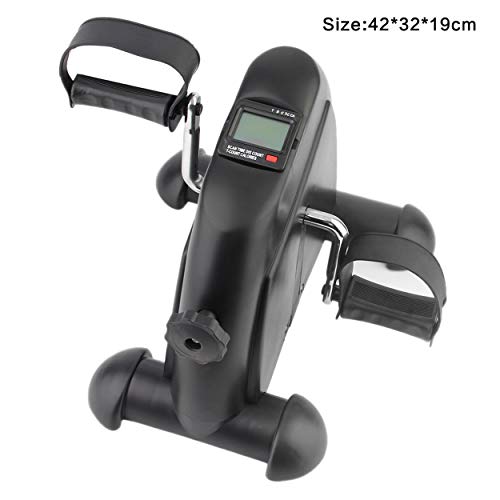 Lorenlli Mini Entrenador Ejercitador Ciclismo Fitness Equippemnt Pedal Bicicleta estática Interior silencioso Paso a Paso con Pantalla LCD