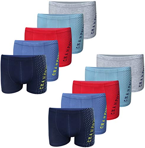 LOREZA ® 10 Calzoncillos bóxer para niño - Algodón - Modelo 1 - Pack de 10-2-3 años LOREZA ® 10 Calzoncillos bóxer para niño - Algodón - Modelo 1 - Pack de 10-2-3 años