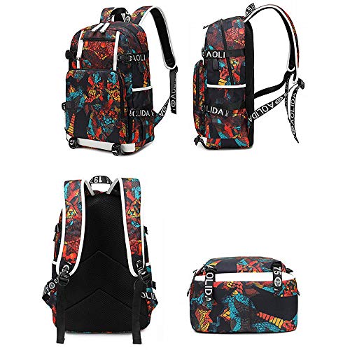 Lorh's store Jugador de Baloncesto Estrella Michael Jordan Mochila multifunción Estudiante de Viaje Mochila para fanáticos para Hombres Mujeres (Estilo 2)