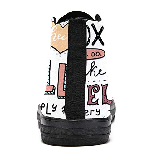 LORIES - Zapatillas de deporte para hombre con citas y frases de letraje, estilo retro, de lona, para hombre, (multicolor), 42 EU