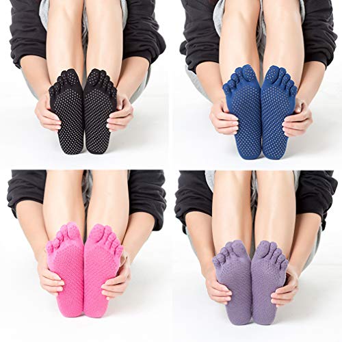 LORYLOLY Calcetines y Guantes Conjunto de Yoga Mujere, 2 Juegos Calcetín y Guante Antideslizantes Algodón Transpirable EU35-40, para Yoga Pilates Ballet Barre Fitness Danza Trampolín LORYLOLY Calcetines y Guantes Conjunto de Yoga Mujere, 2 Juegos Calcetín y Guante Antideslizantes Algodón Transpirable EU35-40, para Yoga Pilates Ballet Barre Fitness Danza Trampolín