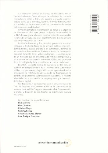 Los desafíos de la televisión pública en Europa: actas del XX Congreso Internacional de Comunicación, celebrado en Pamplona los días 10 y 11 de ... de pensamiento medieval y renacentista)