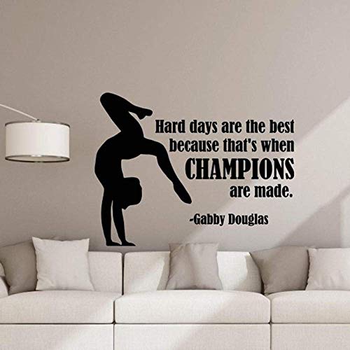 Los Días Difíciles Son La Mejor Calcomanía De Pared Signo De Gimnasta Sport Gym Vinilo Adhesivo Sala De Juegos Decoración Dormitorio Mural De La Pared 55 * 42Cm Los Días Difíciles Son La Mejor Calcomanía De Pared Signo De Gimnasta Sport Gym Vinilo Adhesivo Sala De Juegos Decoración Dormitorio Mural De La Pared 55 * 42Cm
