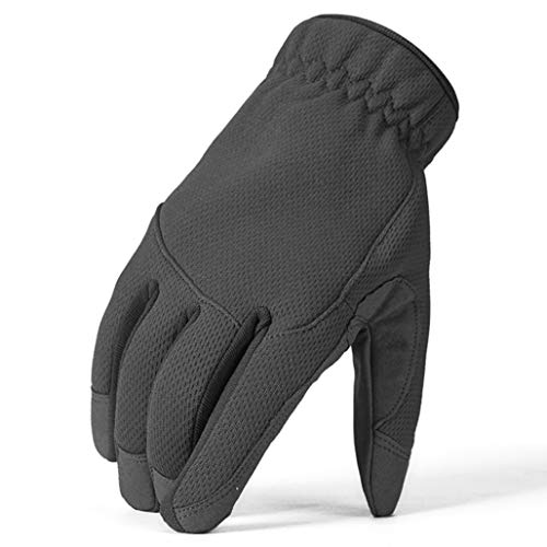 Los Guantes de Trabajo al Aire Libre de Invierno Mantienen cálidos Guantes de Dedos completos Color sólido Muñeca Apretada Guantes de Ciclismo a Prueba de Viento para Motocicleta