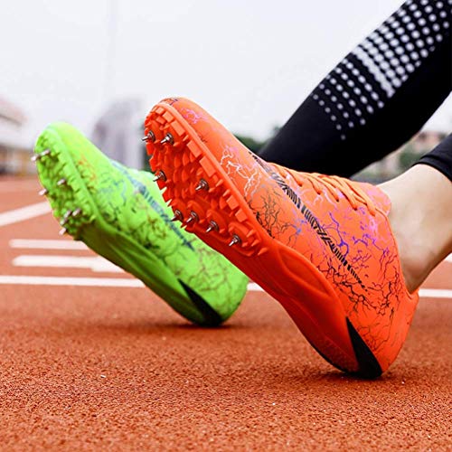 Los Hombres De Pista Y Campo Zapatos Unisex, Correr Espigas De Calzado Transpirable Zapatos Junior Sprint Spikes Salto De Longitud Hijos Adultos Competencia Zapatilla De Deporte,Green&Brown,36 Los Hombres De Pista Y Campo Zapatos Unisex, Correr Espigas De Calzado Transpirable Zapatos Junior Sprint Spikes Salto De Longitud Hijos Adultos Competencia Zapatilla De Deporte,Green&Brown,36