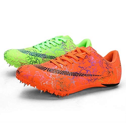 Los Hombres De Pista Y Campo Zapatos Unisex, Correr Espigas De Calzado Transpirable Zapatos Junior Sprint Spikes Salto De Longitud Hijos Adultos Competencia Zapatilla De Deporte,Green&Brown,36 Los Hombres De Pista Y Campo Zapatos Unisex, Correr Espigas De Calzado Transpirable Zapatos Junior Sprint Spikes Salto De Longitud Hijos Adultos Competencia Zapatilla De Deporte,Green&Brown,36