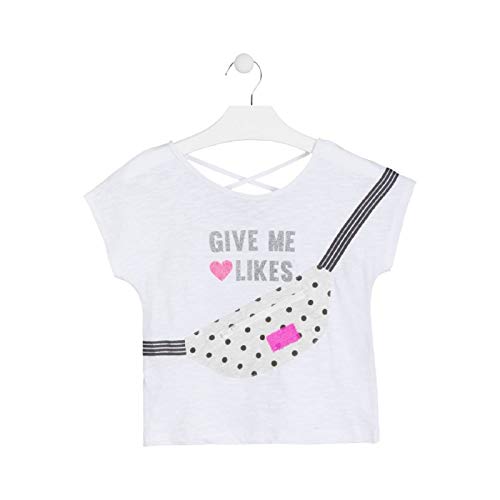 losan Camiseta Manga Corta con Parche Mochila niña Modelo 014-1023AL losan Camiseta Manga Corta con Parche Mochila niña Modelo 014-1023AL