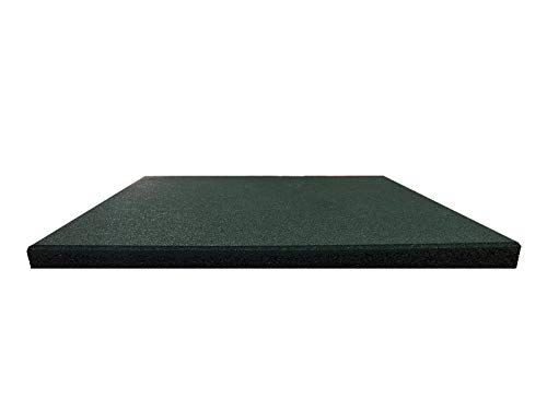 Loseta de Caucho para Gimnasio | Suelo para Crossfit | Pavimento de Caucho para Halterofilia | Loseta de Entrenamiento Profesional | Medida 50 x 50 x 2 cm (8 losetas (2 m²), Verde)