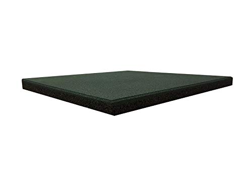 Loseta de Caucho para Gimnasio | Suelo para Crossfit | Pavimento de Caucho para Halterofilia | Loseta de Entrenamiento Profesional | Medida 50 x 50 x 2 cm (8 losetas (2 m²), Verde)