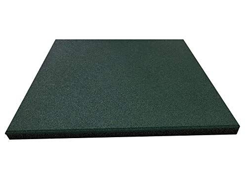 Loseta de Caucho para Gimnasio | Suelo para Crossfit | Pavimento de Caucho para Halterofilia | Loseta de Entrenamiento Profesional | Medida 50 x 50 x 2 cm (8 losetas (2 m²), Verde)