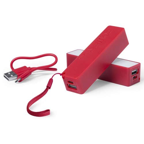 Lote de 20 Power Banks 2000 mAh en Caja de Regalo, Cable Incluido. Baterías Externas Portátiles, ideales para Detalles y Recuerdos Bodas Hombres. Power Bank baratos baterías externas