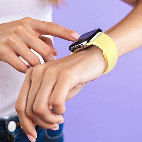 Lote de 3 correas de silicona compatibles con Apple Watch de 38 mm, 40 mm, 42 mm, 44 mm, correa de repuesto para iWatch Series 5 4 3 2 1, clásicas y deportivas Lote de 3 correas de silicona compatibles con Apple Watch de 38 mm, 40 mm, 42 mm, 44 mm, correa de repuesto para iWatch Series 5 4 3 2 1, clásicas y deportivas